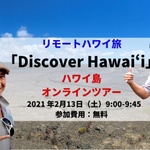 【Discover Hawaii】和田タイチョーとHoloholo IslandツアーのKenさんと行くハワイ島オンラインツアー